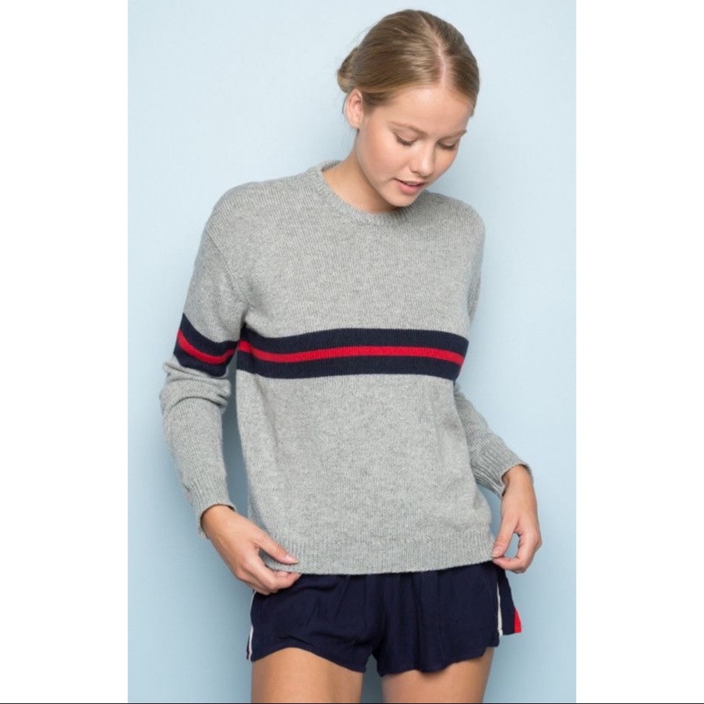 Brandy Melville Grey Striped Sweater